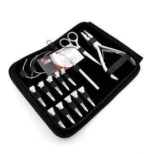 Herramienta de extensiones de cabello con lazo de cuentas Micro Links, alicates de prensa de microperlas, aguja de tracción hecha de acero inoxidable duradero, logotipo personalizado - Product Image 1