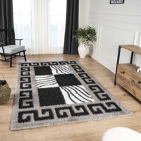Hochwertiger Großer Maßgefertigter Moderner Shaggy-Blumenteppich Angenehmes Gefühl Weicher Gewebter Acryl-Polyester-Mix Plüsch-Teppich mit Extra Hoher Florhöhe
