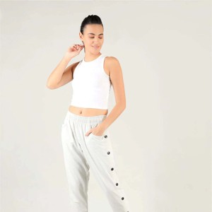 Pantalon de survêtement respirant pour femme avec cordon de serrage réglable, pantalon de jogging élégant et confortable pour le fitness, - Product Image 3