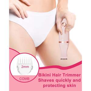 Afeitadora Eléctrica 3 en 1 para Mujer, Resistente al Agua IPX7, Uso en Seco y Húmedo, Recargable, Recortadora para Área del Bikini, Axilas y Piernas, Cuchilla de Cerámica - Product Image 3