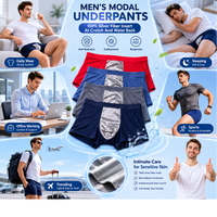Boxers pour hommes anti-ondes électromagnétiques en tissu modal avec doublure en fibre d'argent, sous-vêtements anti-radiation pour hommes