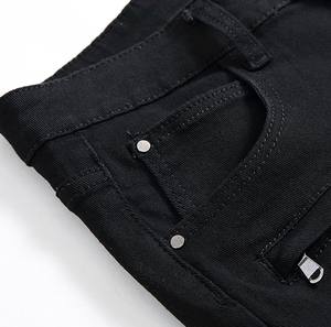 กางเกงขาสั้นผ้ายีนส์ของผู้ชายสีดำป้องกันริ้วรอยชุดกีฬาออกแบบโลโก้ได้ตามต้องการดีไซน์แบบระบายอากาศล่าสุดอัตราการขายดี - Product Image 4