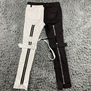 Pantalones Ajustados Góticos para Hombre, Negro y Blanco, Dos Tonos, Estilo Punk, Cremalleras Resistentes, Pantalones al por Mayor 2026 - Product Image 2