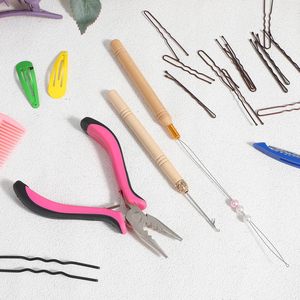 3 uds alicates de pelo de acero inoxidable juego de extensiones de cuentas alicates de extensión herramientas Micro anillo bucle Microlink cuentas Kit de herramientas Uso de salón - Product Image 5