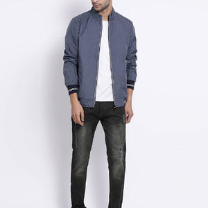 Chaqueta Bomber de Invierno para Hombre, de Alta Calidad, Cuello Alto Delgado, Estilo Urbano, Color Sólido, el Mejor Diseño, OEM ODM - Product Image 3