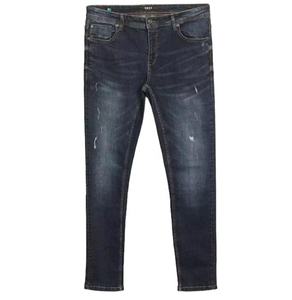 Pantalones Vaqueros Negros Yihao al por Mayor, Pantalones Casuales Rectos Desgastados para Hombre, Personalizados, de Algodón Lavado a la Piedra, OEM, Cintura Alta, Ligeros - Product Image 1