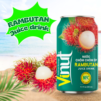 Jus de Ramboutan Fraîchement Pressé Certifié Halal à Faible Teneur en Sucre 330ML – Boisson du Vietnam – Vente en Gros, Fournisseur OEM/ODM, Exportation