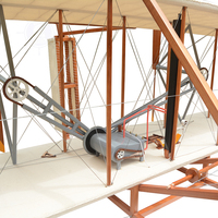 Maquette OMH 1903 Wright Brother Flyer à l'échelle 1:5, style nautique, en bois de cèdre peint, forme personnalisée, décoration de table, artisanat pour la maison