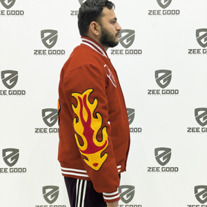 Wholesale High Quality College Letterman Bomber <b>Jacket</b> Stand Embroidery Design Front Streetwear Team Winter 100% Cotton - Product Image 3