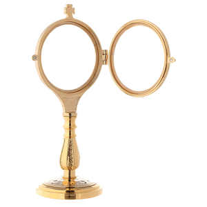 Église décorative plaqué or religieux en laiton ostensoir décoratif eucharistie présentoir artisanat religieux fournitures d'église - Product Image 5