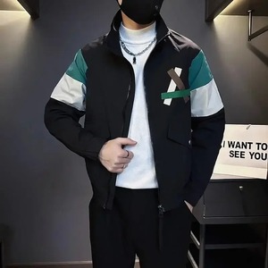 Cappotti maschili Casual Slim Fit alla moda giacche da uomo freddo Joker coreane recensioni molte giacche da Varsity Patchwork leggere estetiche - Product Image 1