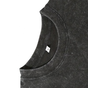 เสื้อยืดผู้ชายผ้าฝ้ายฟอกสีกรดมีลายเสื้อยืดเสื้อเดินบนถนน - Product Image 3