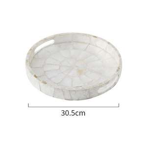 ถาดเสิร์ฟหอยมุกแม่สุดหรูถาดชาคาร์ปีทรงสี่เหลี่ยมผืนผ้าไม้เอ็มดีเอฟคุณภาพสูงปรับขนาดได้ตามต้องการ - Product Image 2