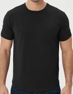 Crew Fitness T-shirts en coton épais pour hommes Trendy Casual Fit Manches courtes Design brodé élégant - Product Image 1