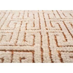 Alfombra de Lana Anudada a Mano Color Marfil con Diseño Geométrico Clásico para Entrada o Pasillo - Lca-874 9x12 Modelo Rectangular Tipo Rompecabezas - Product Image 3