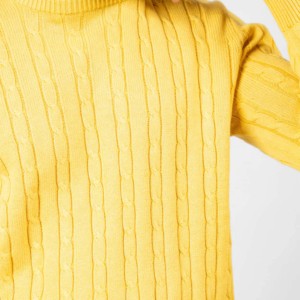 Suéter de punto de algodón 100% transpirable para hombre, jersey de cuello informal de Color sólido de talla grande, estilo TWINSET de primavera, totalmente personalizado - Product Image 3