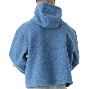 OEM Nouveau Style Polaire Hoodies Hommes Hiver Pull Solide Mâle Sherpa Hoodies Sweat Pull Personnalisé Hoodies - Product Image 3