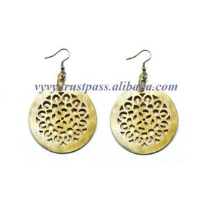 Pendientes de Clip de cuerno de búfalo de agua Natural de moda de Vietnam accesorio de fiesta de boda de moda o regalo VE265 - Product Image 1
