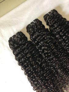 Extensiones de cabello humano virgen indio rizado de 16 \ "de alta calidad, doble trama, máquina de un solo donante, procesado indio - Product Image 2