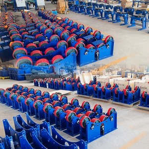 Supercnc 1 2 3 Ton Rotary Steel Tube Pipe Pressure Tank Weld Rolling <strong>Rotator</strong> 110V with <strong>Self</strong> <strong>Aligning</strong> Rubber Turning Roller - Product Image 3
