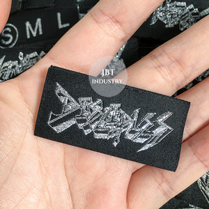 High Quality Custom Branded Logo Luxury Cloth Fabric Woven <strong>Clothes</strong> <strong>Label</strong> Tag <strong>Maker</strong> - Product Image 5