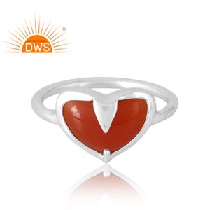 แหวนพลอยโอนิกซ์สีแดงธรรมชาติเงิน925ขายดีเครื่องประดับที่กำหนดเองสำหรับผู้หญิงของขวัญสำหรับผู้หญิงสำหรับเธอ - Product Image 3