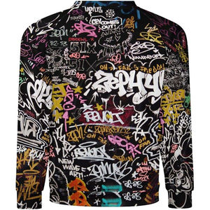 Sweat-shirt à imprimé graffiti en 3D pour hommes, hauts à graffitis, pull thermique hip hop, respirant, hippie, streetwear - Product Image 3