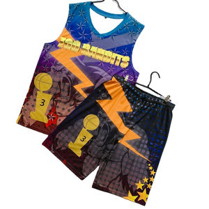 Vente en gros d'uniformes de maillot de basket-ball personnalisés, impression par transfert de chaleur, ensembles Lakers sans manches à col en V, grande taille, respirants - Product Image 1