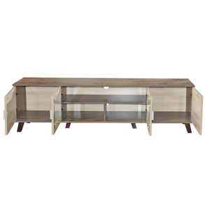 Essence Malaysia Contemporary Living Room TV Cabinet with 2 Glass Doors TV6051 (Dark Oak & Light Somana Oak) for Hotel Use - Product Image 2