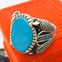 Bague en argent sterling plaqué or 18 carats pour homme, bijou de créateur, meilleure vente