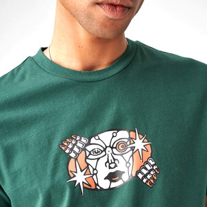 T-shirt imprimé avec logo personnalisé pour hommes, sérigraphie en tissu tricoté 100% coton - Product Image 4