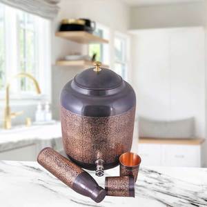 Distributeur de refroidisseur d'eau en cuivre de qualité supérieure fabriqué à la main personnalisé bureau/voiture/RV pot à boire avec fonction de chauffage - Product Image 3