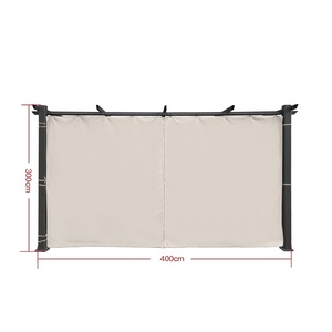 ผ้าม่านข้างลักซอร์ พาวิลเลียน สีเบจ 2 ชิ้น กว้างประมาณ 4 เมตร แต่ละชิ้น ผ้าม่านและผ้าคลุมสีเบจ - Product Image 2