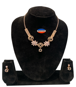 AD437 Ensemble de bijoux classiques élégants Collier et boucles d'oreilles élégants pour les fêtes de mariage Événements traditionnels pour les cadeaux - Product Image 3