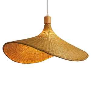 Lámpara colgante de bambú natural de diseño contemporáneo duradera y ligera para decoraciones interiores modernas para el hogar - Product Image 2