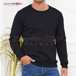 Mens Sherpa <b>Fleece</b> Sweatshirt With Rib Knit Men <b>Warm</b> <b>Fleece</b> Pullover Sweatshirt With Sherpa Build - Product Image 3