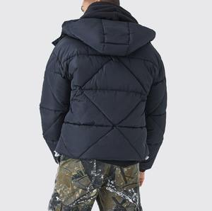 Chaqueta de burbuja de poliéster personalizada al por mayor, chaqueta de invierno acolchada para hombre, chaqueta acolchada con capucha gruesa y cálida para hombre con calidad superior - Product Image 4