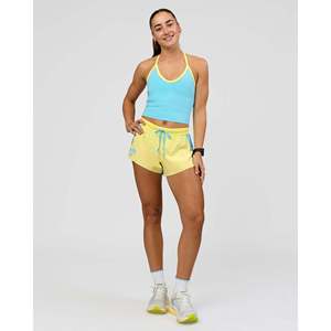 Short de course pour femme GG Accelerate 3 taille mi-haute - Bleu Baltique - Citron - Product Image 5
