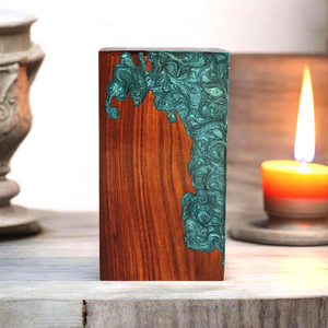 Urne funéraire personnalisée en palissandre indien Boîte à cendres en bois pour animaux de compagnie/adultes Urnes funéraires en bois avec motifs personnalisés - Product Image 5