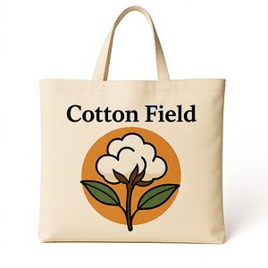 Bolsa de Compras Reutilizable con Logotipo Personalizado, Bolsa de Transporte Diaria, Bolsa de Playa de Lona de Algodón Resistente con Cierre - Product Image 1