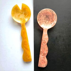 Cuchara para Servir Ensaladas Horn, Juego de Utensilios para Ensaladas de Acacia, Ecológicos, Aptos para Lavavajillas, Utensilios para Ensaladas para el Hogar y la Cocina, Hechos en India - Product Image 6