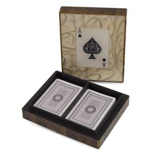 1 jeu de cartes de poker avec boîte en bois, jeu de société d'intérieur, cadeau promotionnel, accessoires, décoration intérieure - Product Image 1