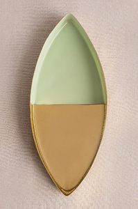Meilleure vente deux tons formes ovales plateau de service plateau de nourriture en métal pour mariage fête noël - Product Image 2