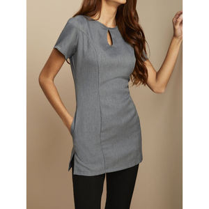 New <b>Work</b> Garments for Women Fashionable Beauty Salon Uniform Wraparound Style <b>Tunic</b> Polyester for Spa Workwear Beautician - Product Image 3