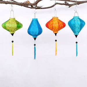 Lanterne japonaise suspendue d'extérieur en soie de bambou, lanternes de décoration de mariage à la maison, taille personnalisée - Product Image 5