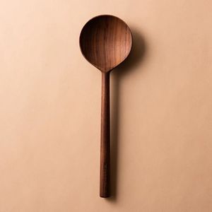 Cuillère en bois robuste pour la cuisine, ustensile de cuisine polyvalent et cuillère de service, bois naturel de qualité alimentaire durable - Product Image 5