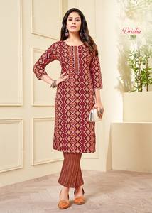 Pantalon Kurti en coton imprimé pour femmes, disponible au prix de gros depuis l'Inde, fourniture d'usine en gros - Product Image 4