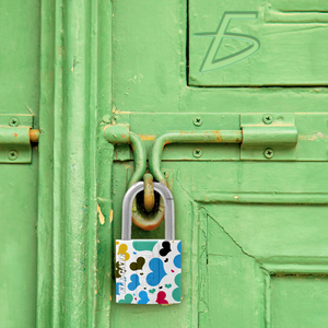 Lucchetto in Ferro Bianco da 50mm con Motivo a Cuore, Impermeabile, in Lega di Zinco e Acciaio, con Combinazione Numerica a Chiave - Product Image 2