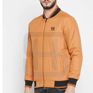 Diseño de logotipo personalizable Chaqueta de bombardero ligera para hombre Cuello alto Estilo callejero Tela de lona para el servicio del OEM del invierno - Product Image 4