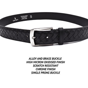 Cinturón de Cuero Genuino Personalizable OEM, Estilo Occidental con Hebilla de Acero, Disponible en Varios Tamaños - Cuero Formal Vaquero al por Mayor - Product Image 5